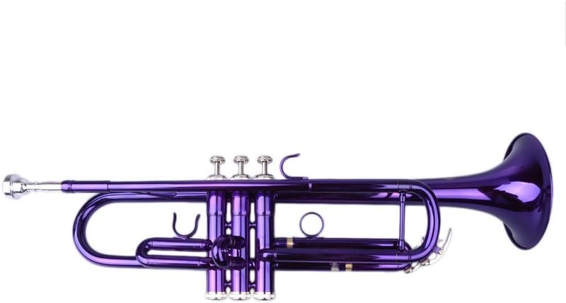 Kcelarec Brass Standard B Trumpet Instrument with Case,Gloves, for Student Beginner (Purple) - Image 3